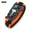 Pulseira Tecida de Paracord para Exterior Pulseira de Paracord Cinco em Um Bússola Multifuncional Iniciador de Fogo Pulseira de Sobrevivência de Paracord