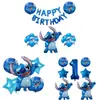 Nuevo Bebé Estrella stitch Dibujo Animado Dibujo Animado traje de globos de aluminio decoración de fiesta de cumpleaños juguetes para niños