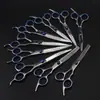 Tijeras para Aseo de Mascotas de 6 Pulgadas 7 Pulgadas con Doble Cola y Forma de Mano, Tijeras Rectas, Tijeras Deslanadoras, Tijeras Curvas
