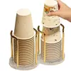 Portavasos de Papel de Lujo Ligero Transfronterizo Dispensador de Vasos Desechables Almacenamiento de Escritorio Acrílico Organizador de Tazas de Té para Agua Comercial