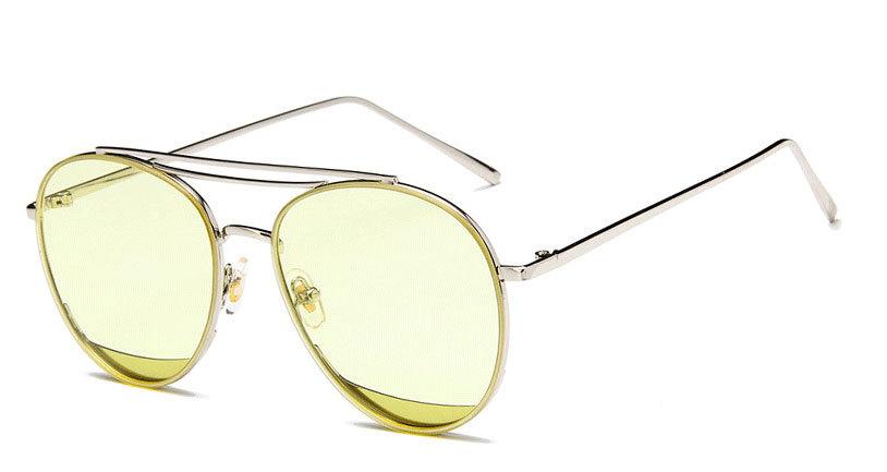 太阳眼镜_2017蓝色时尚透明太阳镜-吴亦凡韩版复古墨镜太阳