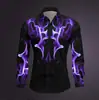 Camisa de playa para hombre, camisa casual de manga larga, camisa de manga larga para hombre transfronteriza de Amazon con cuello de solapa