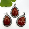 Exclusivo para ventas transfronterizas: Collar con colgante de gota de agua de piedra natural vintage desgastada, accesorio de joyería de comercio exterior