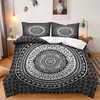 SHEIN ropa de cama de tres piezas decoración de flor de anacardo mandala de tres piezas decoración del hogar del dormitorio ropa de cama de tres piezas