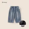 Pantalones de Colaboración Ip Bangxuan para Niños Pantalones Rectos de Invierno para Niños con Forro Polar Integrado Jeans Gruesos para Niñas