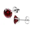 Aretes Stud de Acero Inoxidable 316 de Cuatro Garras con Circonita Brillante Transfronterizos para Mujer, Aretes Incrustados de Diamantes, Joyería Simple de Studs para Cartílago