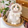 Gato de peluche realista auténtico con sonido, juguete de peluche de gato, muñeco grande suave relleno, regalo para niños