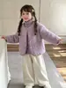 Traje de tweed de mezcla de lana para niñas estilo pequeño fragancia, novedades de otoño e invierno para niños pequeños y medianos, camiseta base de punto, pantalones casuales, ropa infantil de comercio exterior transfronterizo