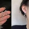 ¡Estrellas de doble flujo de latidos del corazón! Aretes de botón de estrella de diamante abiertos aretes de diseño único aretes de moda 2023