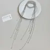 Moda Europea y Americana Diamante Flash Exagerado Lujo Borla Collar, Múltiples Estilos de Uso, Cadena para Clavícula Sexy y de Gama Alta para Mujer