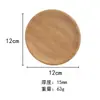 Bandeja de Madera Maciza Plato de Madera Completo Plato Japonés para Cena de Sushi Plato Redondo de Tronco de Haya Platillo Bandeja para Té Tamaño Dim Plato para Olla