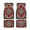 Tapetes de Chão Absorventes de Veludo de Cristal para Carro com Estampa de Flores Decoração de Carro Resistente ao Desgaste e à Sujeira Proteção Fácil de Limpar Carpetes para Pés
