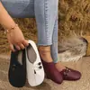 Zapatos Planos de Cuero Suave Bajos para Mujer Primavera 2026 Decoración Doble Hebilla Zapatos Cómodos para el Trabajo Mocasines Multicolores con Suela Suave