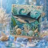 Pintura de Diamantes de Perlas 5D Animales Marinos Transfronterizo Amazon Temu 20*20 DIY Pintura Decorativa Venta al por Mayor en Grandes Cantidades