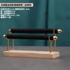 Suporte Exibidor de Anel com Revestimento de Veludo Prateleira de Armazenamento de Anéis Base de Madeira Sólida Suporte para Exibição de Acessórios de Joias para Anéis