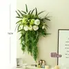 Flores Artificiais e Plantas Verdes Estilo Floresta Pastoral para Sala de Estar, Varanda, Transformação de Parede de Quarto, Penduricalhos Decorativos de Parede e Decorações de Trepadeiras