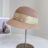 Sombrero de Pescador Estilo Hepburn para Niños, Protección Solar de Verano y Sombrero de Paja Trenzada de Papel, Cáñamo de Seda con Sombrero de Cubo, Sombrilla, Sombrero de Playa