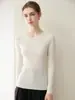 Suéter de Punto de Cachemira Pura Cuello Redondo Ajustado para Mujer Otoño Invierno Capa Base Suéter Prenda de una Sola Pieza Manga Larga Suéter de Cachemira