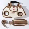 Mochila cruzada para perro de exterior, bolso de hombro con correa para mascota portátil, transportador de mascotas transpirable, venta al por mayor personalizada