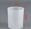Taza de Vela de Aromaterapia Colorida Taza de Vidrio Redonda Opaca Portavelas Taza de Aromaterapia Esmerilada para el Hogar con Tapa Taza Vacía para Velas