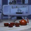 Bule Premium de Chaozhou, Bule de Argila Vermelha Argila Zhu, Bule Criativo Meia-Lua para Preparo de Chá, Bule Pequeno Selável com Parada de Água Phoenix Dancong