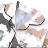 Cardigan Transfronterizo Europeo y Americano de Seda de Leche con Estampado de Colores Claros para Mujer, Conjunto Casual Transpirable de Manga Corta y Shorts para el Hogar