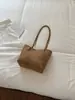 Bolso tejido de gran capacidad casual de comercio exterior para mujer, nuevo bolso tote retro de moda para commuting, bolso para madre e hija, bolso de hombro, moderno