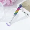Pincel para Manicura Incrustado con Diamantes Transfronterizo, Nuevo Pincel para Manicura Incrustado con Diamantes en Forma de Abanico, Pincel para Uñas Opcional en 2 Colores