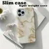 Funda de teléfono fina y ligera con patrón de mármol de lujo ligero para iPhone 16, iPhone 17, funda de teléfono de carcasa dura con película, disponible para dropshipping