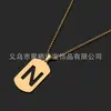Collar de Acero Inoxidable Dorado con 26 Letras para Hombre, Cadena de Perlas de 60 cm, Color Duradero, Joyería al por Mayor, Collar de Acero de Titanio