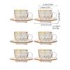 Taza de té nórdica transparente dorada transfronteriza para oficina y hogar, de vidrio ligero, de lujo, creativa, con aislamiento térmico, para café, bebidas frías.