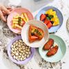 Plato Redondo Plato para Escupir Huesos Doméstico Plástico Mesa de Comedor Plato para Huesos Plato para Escupir Huesos Snacks Plato Pequeño Plato para Basura Almacenamiento Base