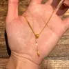 Libro Rojo Pequeño Explosiones Luoshen Lágrimas Collar 2024 Nuevo Lujo Ligero Cepillado Gotas de Agua Borla Cadena para Clavícula