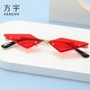 Nuevos Lentes de Sol Modernos sin Montura Europeos y Americanos Personalizados Triangulares de Metal Populares de Marca de Moda Venta al por Mayor de Fábrica