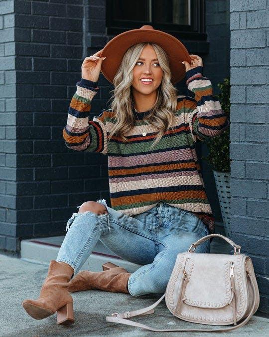 PanoramicViewsSpripedKnitSweat