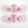 Conjunto de alta qualidade com 15 peças de cabeças de flor de rosa de seda artificial rosa para presilhas DIY, grinaldas, arranjos florais e acessórios decorativos