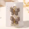 Traje de Pasador de Pelo Tejido a Mano de Lana Europeo y Americano Mariposa Enrollada Pasador de Color Sólido Suave Todo-partido Tocado para Bebé 3841