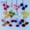 Rosa Diamante Artificial de Três Cabeças para Casamento Decoração de Salão de Casamento Flores de Seda Decoração Suave para Janela Materiais de Flores para Paisagismo Arranjo de Flores para Corredor