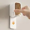 Novo Suporte Simples para Escova de Dentes com Tampa, à Prova de Poeira, Sem Furos, Rack de Armazenamento de Escovas de Dentes Montado na Parede para Escovas de Dentes Elétricas