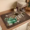 Esterilla Drenante de Cocina Estilo Nórdico de Tierra de Diatomeas, Esterilla para Tazones y Platos de Vajilla, Esterilla de Control de Agua, Esterilla para Tazas de Té de Escritorio, Esterilla Absorbente para Encimera