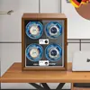Marca alemana relojero de madera anti-magnético silencioso enrollador de cuerda reloj automático agitador de relojes regalo de Navidad