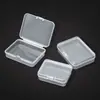 Mini Caja de Plástico Transparente de PP, Caja Universal de Empaque para Material de Producto Pequeño, Caja Plana Rectangular, Caja de Almacenamiento para Tarjetas y Cuentas