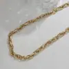Collar Minimalista Europeo y Americano con Cadena Hueca en Forma de Cero, Gargantilla Sencilla para Mujer, Collar de Nicho con Hebilla Ot Hip-Hop, Joyería al por Mayor Transfronteriza