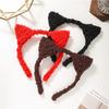 Diadema Navideña Oreja de Gato Banda para el Cabello Pinza para el Cabello Hecho a Mano Lana Bosque Accesorios para el Cabello Tocado de Felpa DIY Mujeres Japonesas