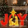 Letreros Navideños Iluminados para Belenes de Exterior Equipados con 250 Luces LED para Decoraciones Navideñas