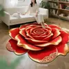 Alfombra de Piso de Terciopelo de Cristal de Flor Tridimensional Transfronteriza, Manta para Mesita de Noche de Dormitorio, Tapete Absorbente para Baño, Tapete Decorativo para Sala de Estar, Se Puede Enviar en Nombre de Otros