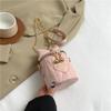 Lazo Moda Coreana Cadena Hombro Bandolera Bolso Cubo para Mujer 2024 Primavera Nuevo Combinable Ins Bolso Cubo para Mujer