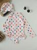 Traje de Baño Enterizo Corazón Ins para Bebé Niña Niña de 25 Años Protección Solar Traje de Baño de Secado Rápido Traje de Baño de Encaje Princesa Vacaciones
