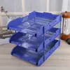 Fabricante de Porta-Arquivos Atacado Bandeja de Arquivos de Três Camadas Cesta de Armazenamento para Mesa de Escritório Porta-Arquivos Armário de Mesa para Arquivos