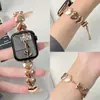 Adecuado para Apple Watch Iwatchse/S10/S9 Watch con Correa de Cadena de Corazón Estéreo de Metal de Gama Alta